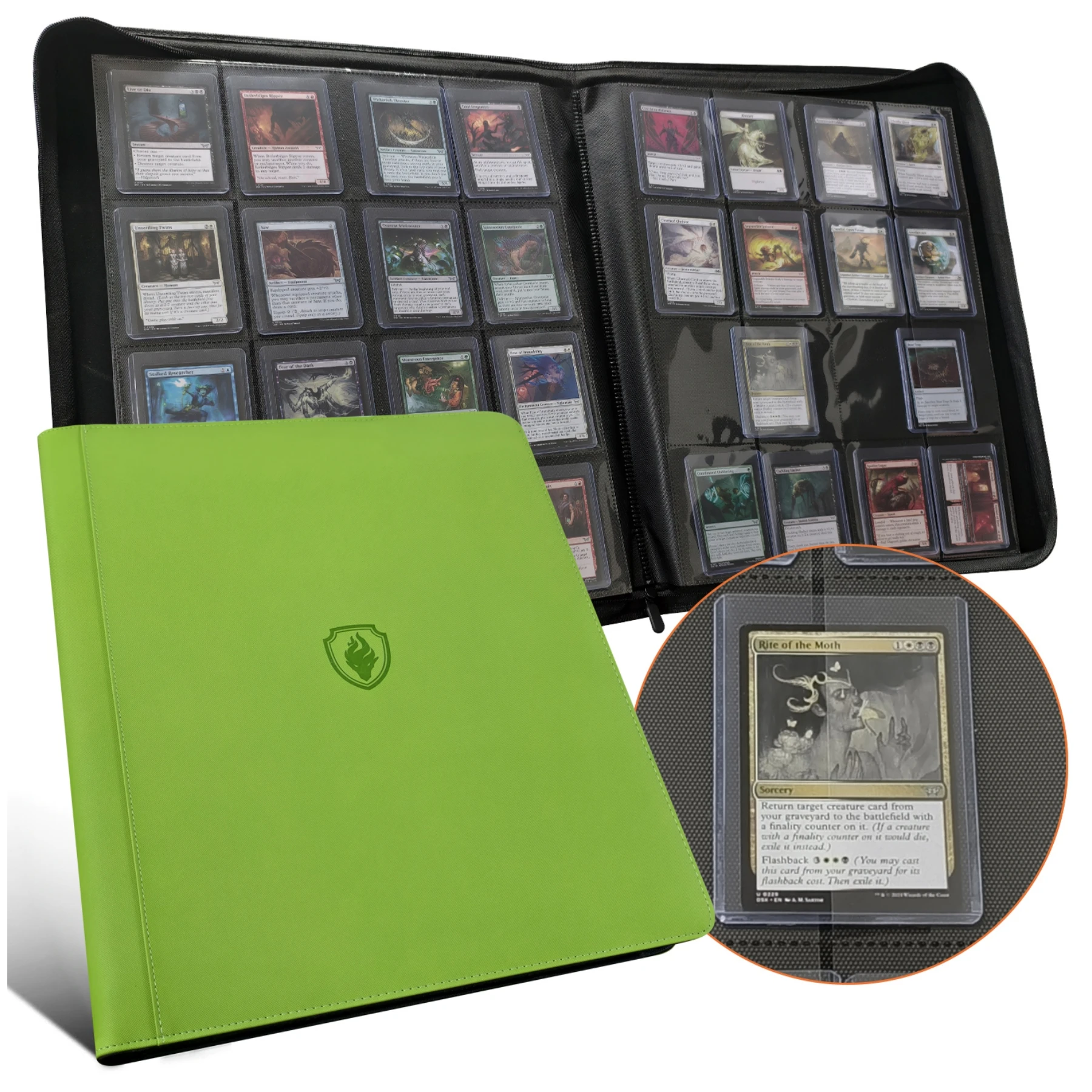 16 Pocket Toploader Binder, biedt plaats aan 640 Top Loaders - Premium Top Loader Binder, Hoezen voor 3 "x 4" Stijve Kaart