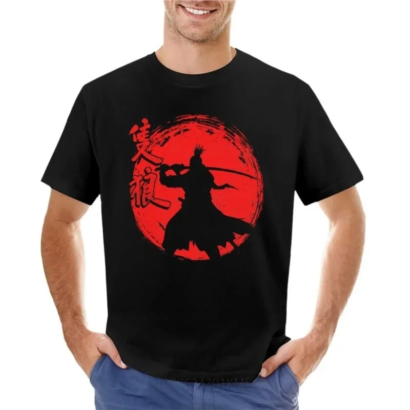 One-armed Wolf red sun 3 T-Shirt Short sleeve tee sports fans anime mens t shirts pack