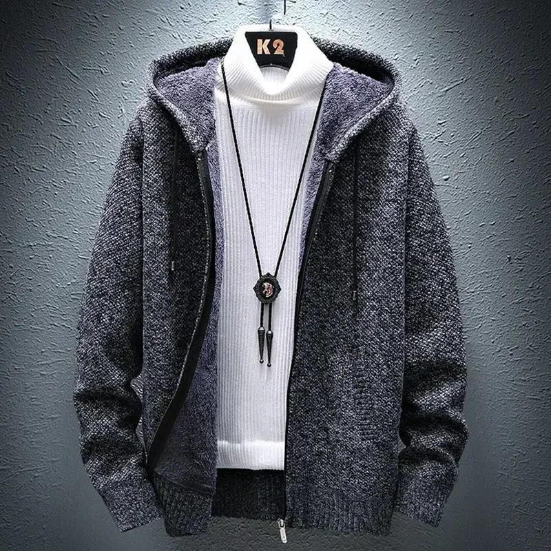 

Man Clothes Red Cardigan Zipper Zip-up Knitted Sweaters for Men Hoodies Jacket Coat High Quality Replica Thick Winter Cotton X A