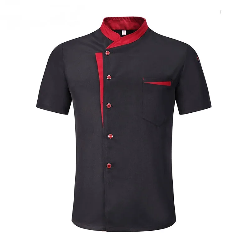 Restaurant Chef Jacket Top Long Short Sleeve Hotel Cafe Kitchen Work Wear Bakery Cooking Tops Fast Food Chef Uniform for Men