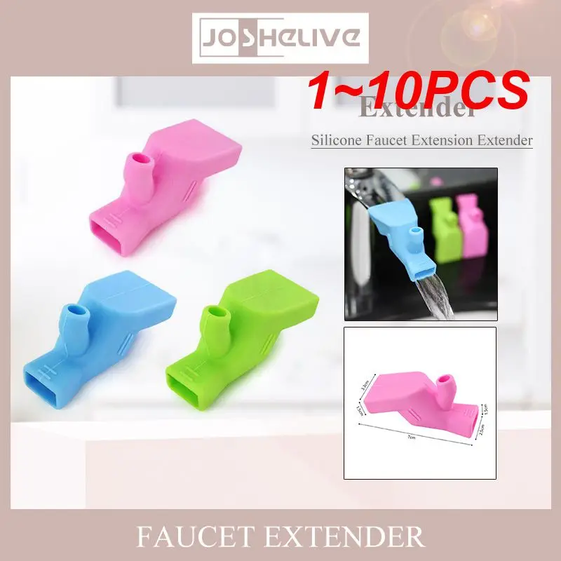 1~10PCS Silicone Faucet Extender For Kids Water Saving Extension Tap Filter Nozzle Adapter Bathroom Kitchen Sink Spray Kitchen