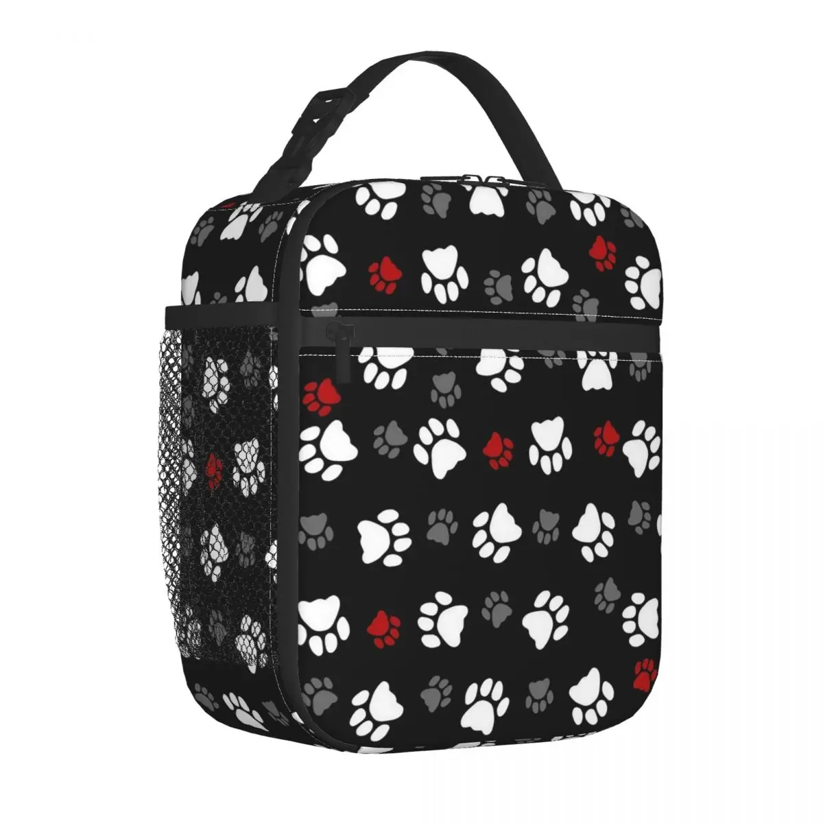 Dog Paw Isolados Lunch Bags, Recipiente De Refeição De Alta Capacidade, Saco Térmico, Tote, Lancheira, Escritório, Viagem, Menina, Menino