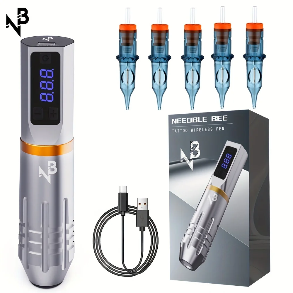 

Goldplume Tattoo Pen Machine, Classy Wireless Tattoo Machine Kit, Built-In 2000Mah Large-Capacity Power Supply and Japanese High-Quality Brushless Motor, Tattoo Master's Tattoo Supplies and Collectibles