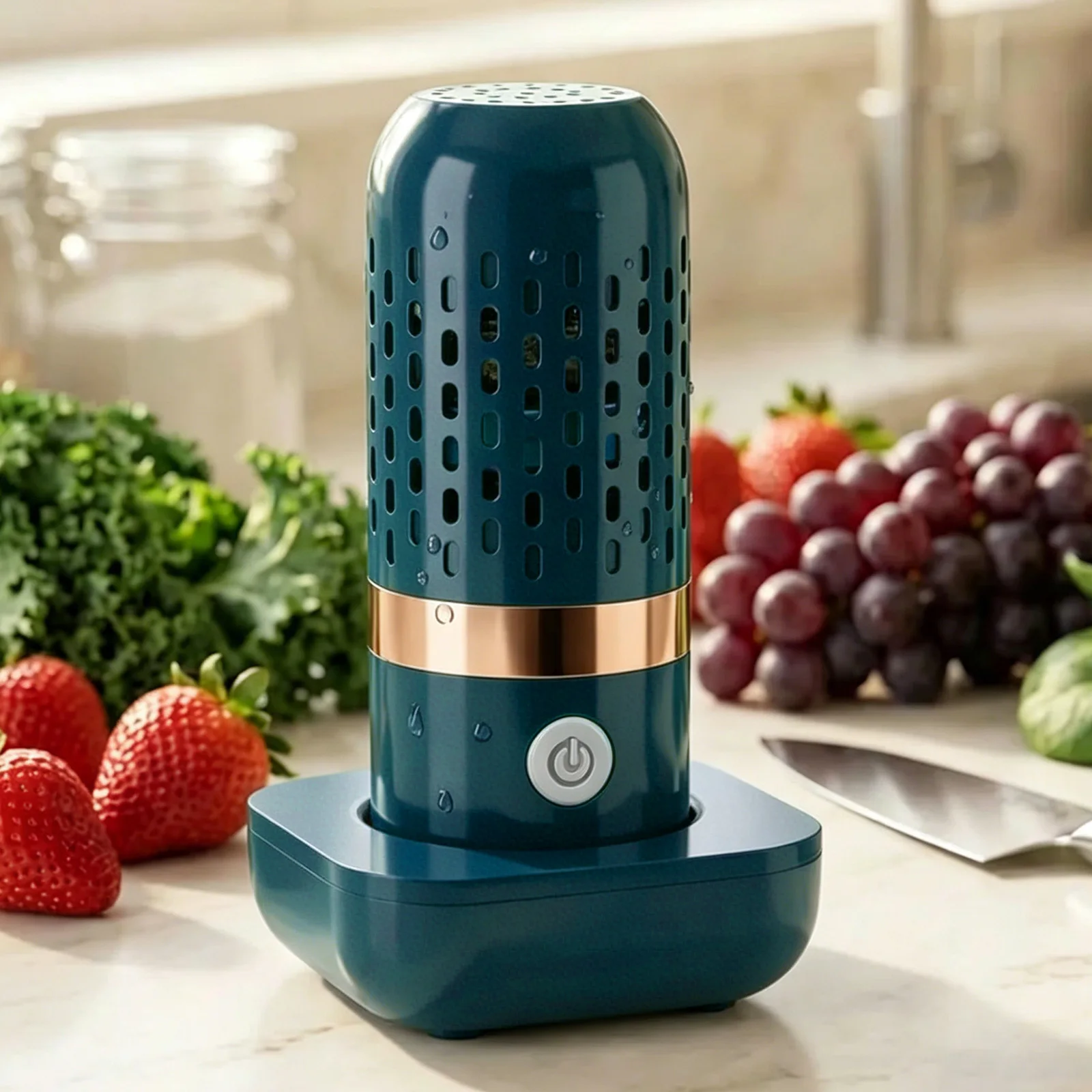 Purepod Produce Cleaner Vegetable and Fruit Cleaner with Oh-Ion Technology IPX7 Waterproof Wireless Food Purifier Washing Device
