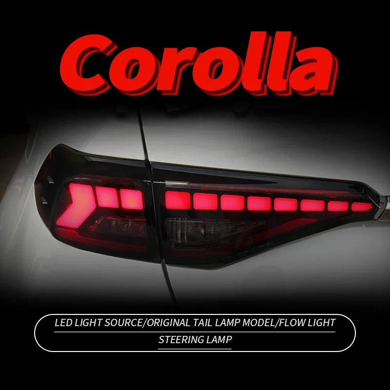 

Car Tail Light For Toyota US Corolla L/LE/XLE 2019 2020 2021 2022 Led Taillight Dynamic Turn Signal DRL Brake Reverse Lamp