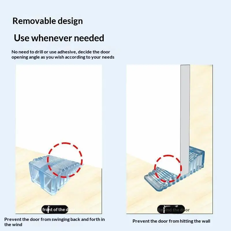 【HMA】Door Stops Rubber Door Stopper Silicone Anti-collision Safety Door Stoppers Door Joints For Household Hardware Tools
