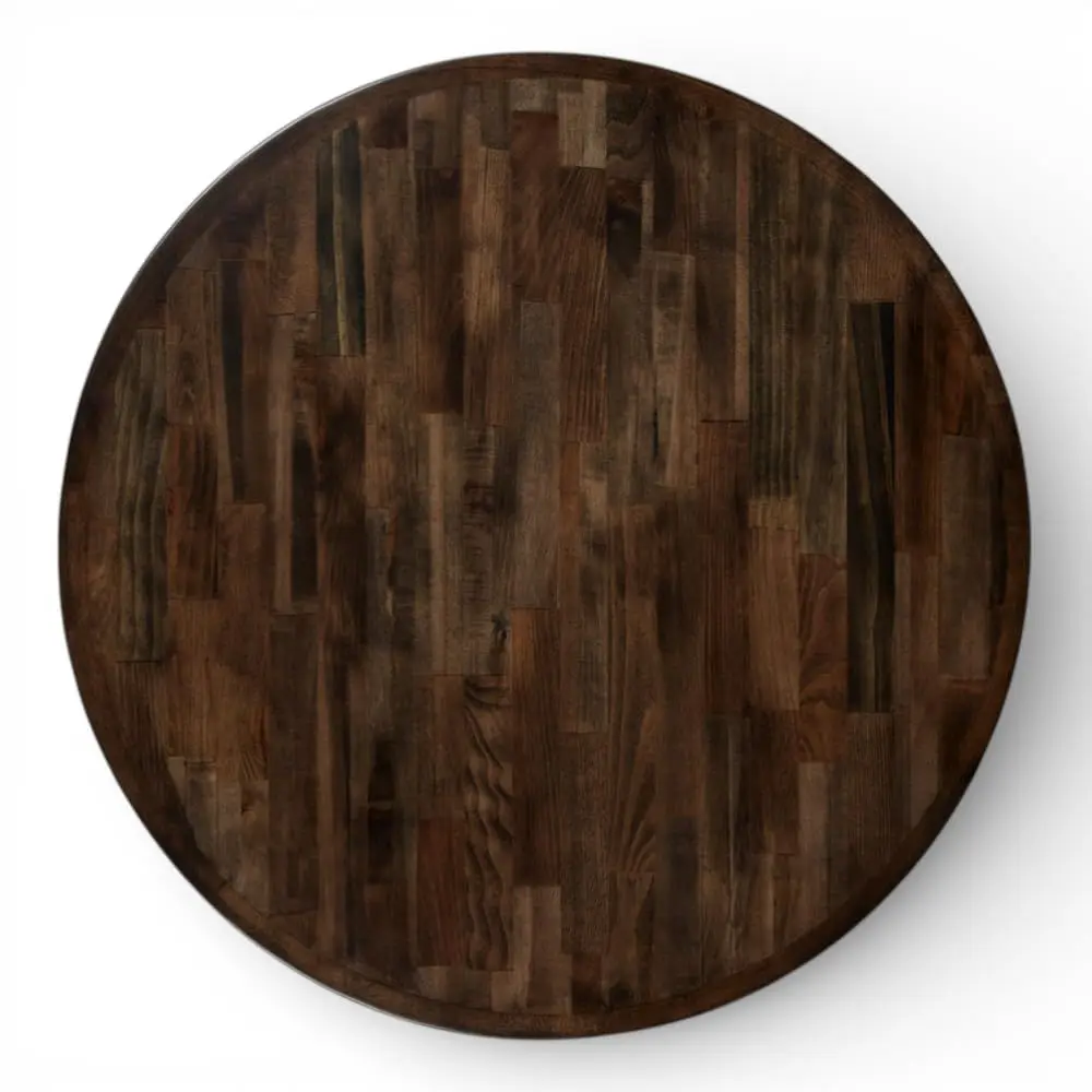 

Commercial Table Top for Restaurant, Cafe amp Dining Use Wood Butcher Block Table Top with Espresso Finish, Diameter 30