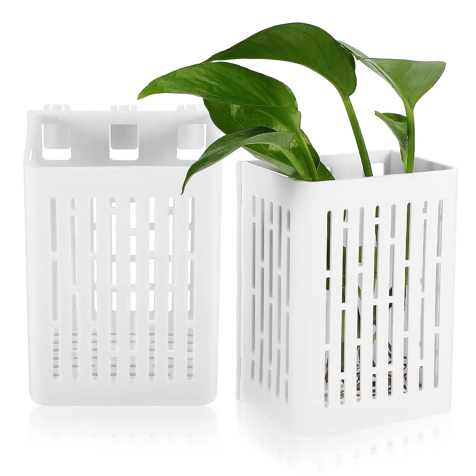 2 Piezas de Cestas para Plantas de Acuario, Macetas Colgantes para Peceras, Decoraciones Acuáticas, Cestas para Plantas Acuáticas
