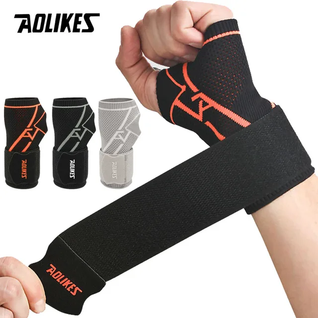 AOLIKES 1PC ochraniacz na nadgarstek wsparcie rękawice na zapalenie stawów opaska na skręcenie bandaż elastyczny ochraniacz na nadgarstek orteza dłoni elastyczna opaska sportowa na nadgarstek