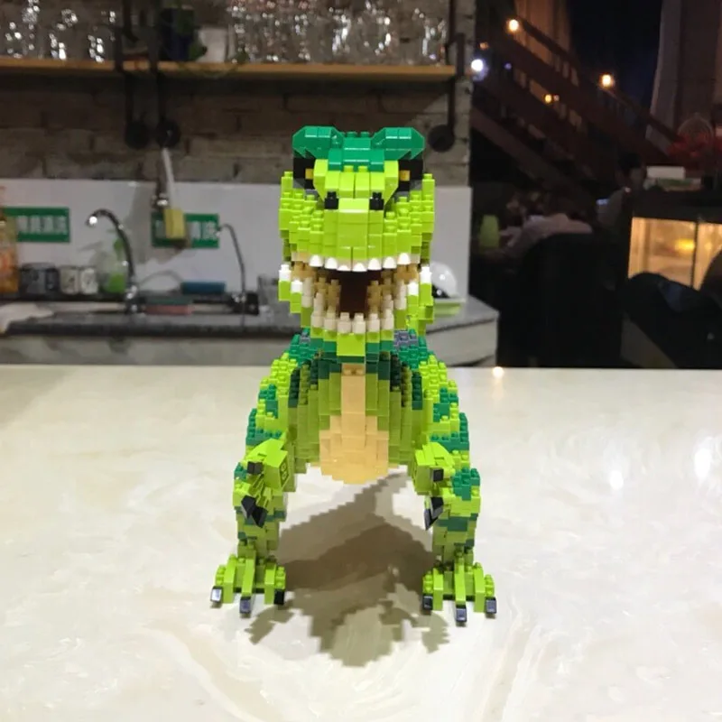 16088 16089 mundo animal antigo velociraptor monstro modelo 3d diy mini blocos de diamante tijolos brinquedo de construção para crianças sem caixa