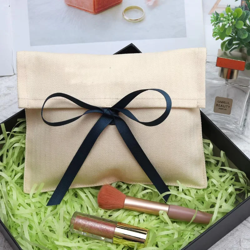Umweltfreundlicher, individuell bedruckter Umschlag mit Logo und Band, luxuriöse Fischgräten-Tasche, Geschenkverpackung – Detail 8