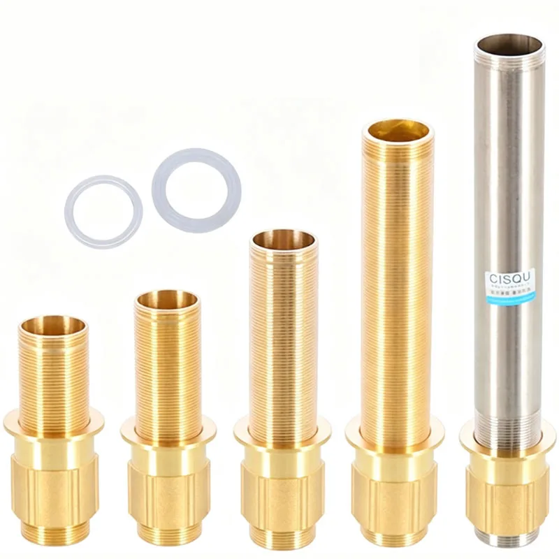 1Pcs Brass Pipe Fittings 32mm-250mm Kitchen Tap Faucet Fixing Extension Fitting Lengthened Fixed Foot Repair Refit Accessories