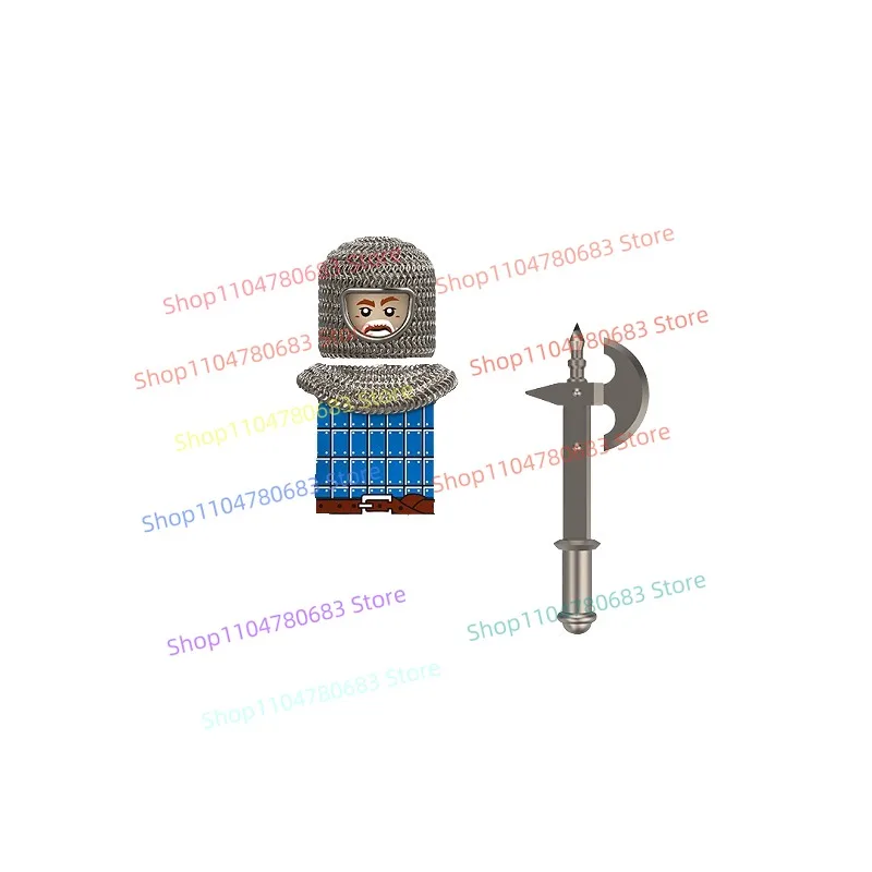 MOC ビルディングブロック中世農場民兵ミニフィギュア組立モデルアニメ漫画アクセサリーおもちゃギフトグッズ