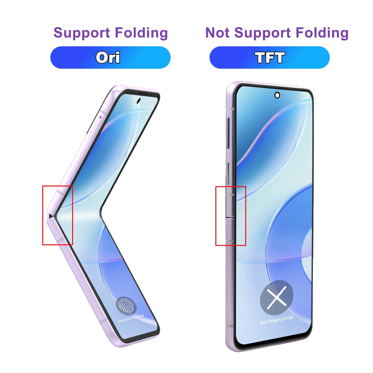 NEW TFT For Samsung Z Flip 5 LCD Display Touch Screen Assembly