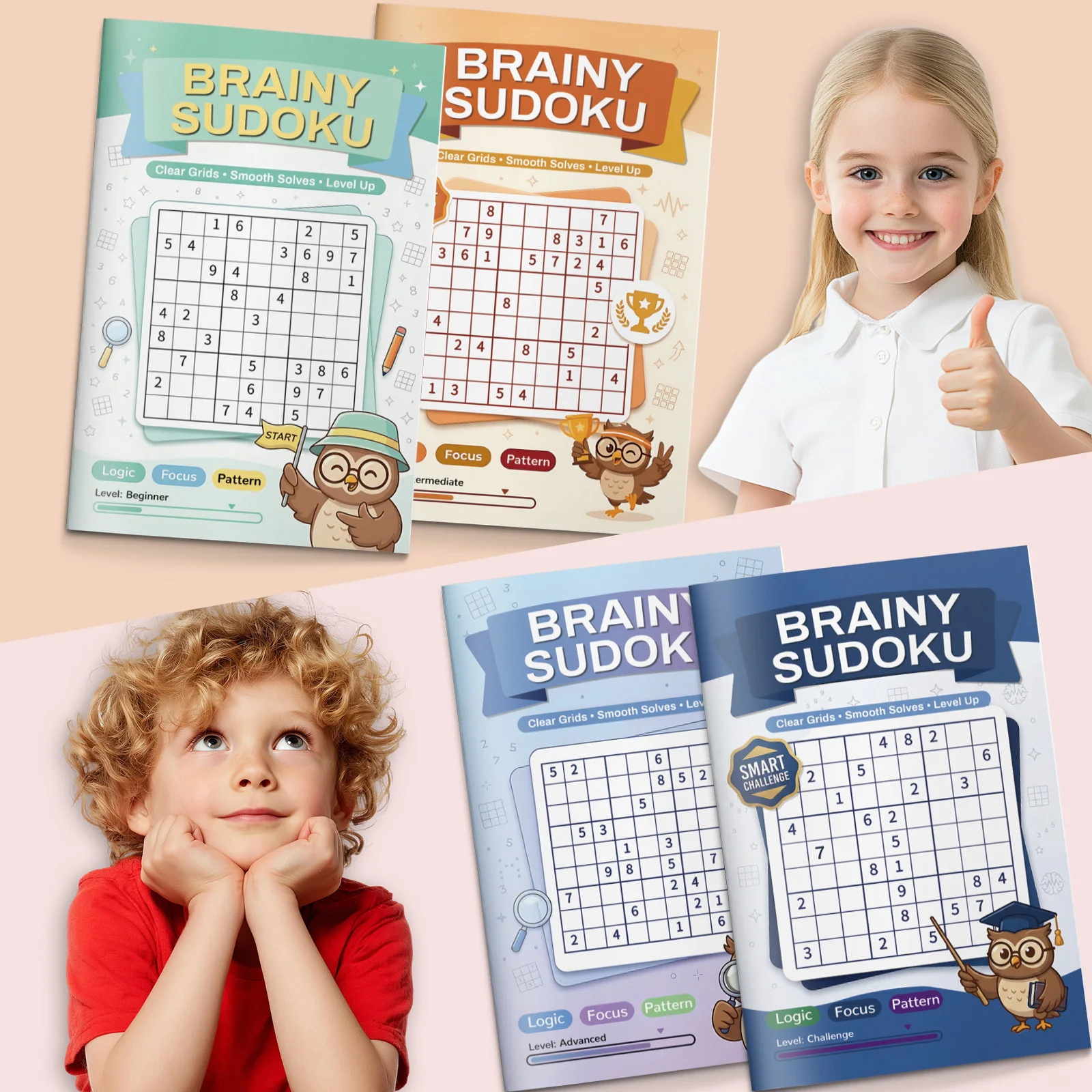 Kids Early Education Sudoku Puzzle Book, Brain Teaser Logic Game Workbook, Number Reasoning Training Book for Toddlers view 6