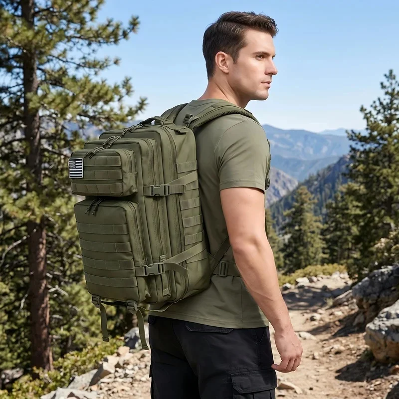 45L Tactical Hunting Backpack Molle Storage Bag Large Capacity Multi Pocket Wear Resistant Outdoor Hunting Gear JJ4744