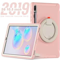 Pour Samsung Galaxy Tab Dock 10.5 pouces 2019 SMT860 T865 SM-T867 Cas Enfants Safe Armor Antichoc PC + TPU Hybrid Stand Tablet Cover