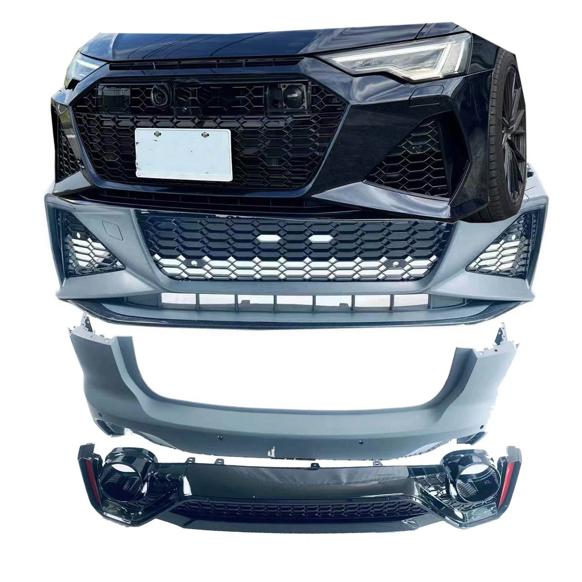 accesorios para autoBody kits for  facelift A6 c8 allroad 2019-2022  front bumper rear bumper rear diffuser