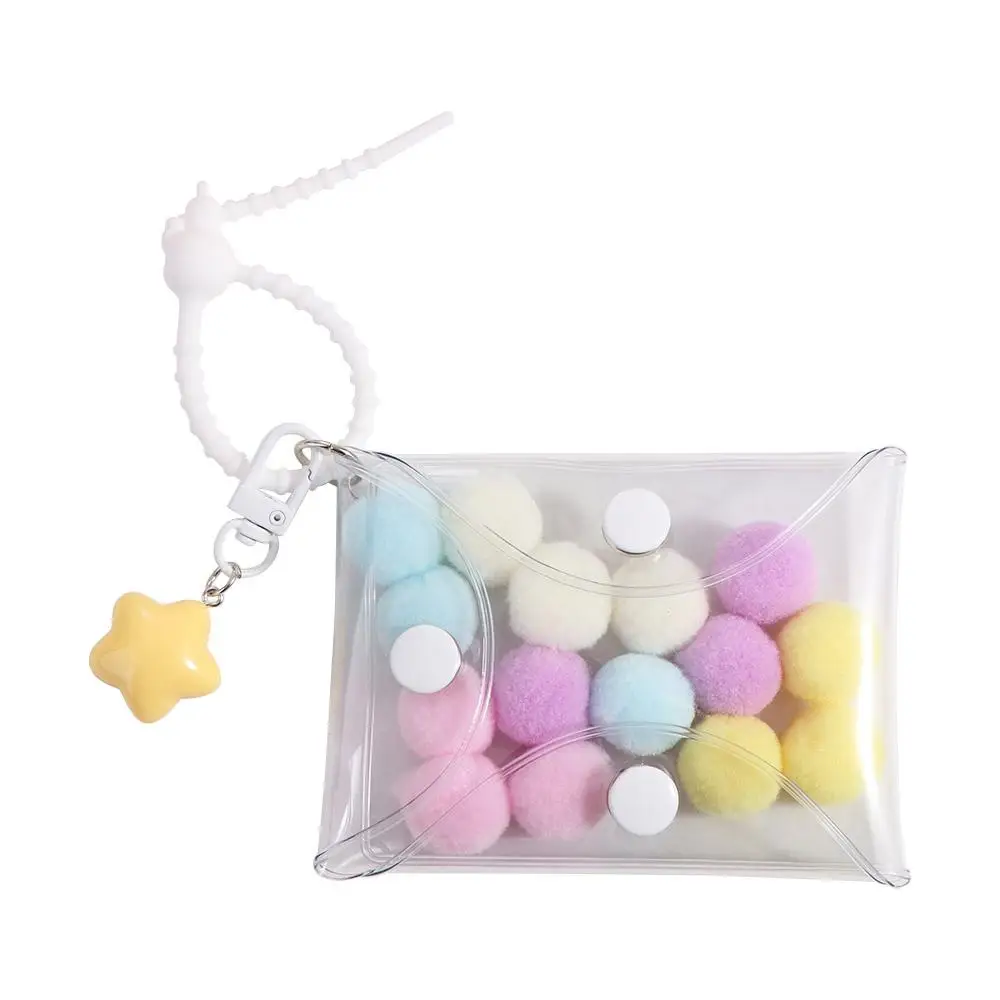 Star Keychain Badge Storage Bags Protective Sleeve Anime Idol Card Display Bag Mini PVC Card Storage Case Small Photo