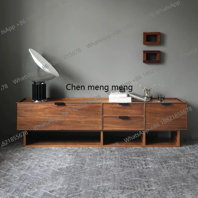 

Nordic designer medieval style cabinet, retro style Warsaw ash wood TV cabinet