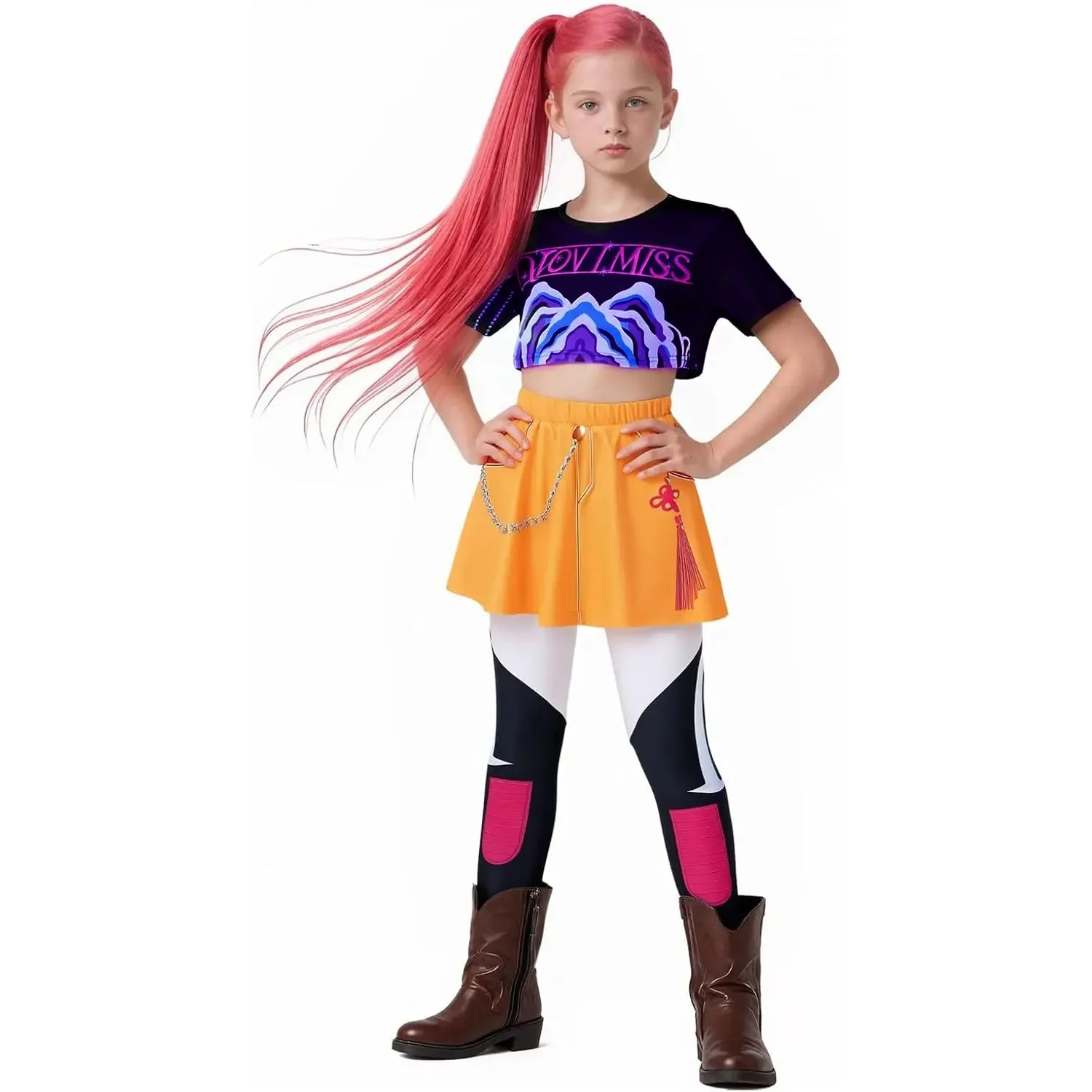 الفتيات شيطان البوب المغني الصيادين زي المرحلة الزي المعبود زي، أطفال هالوين ازياء المطربين زعيم تأثيري