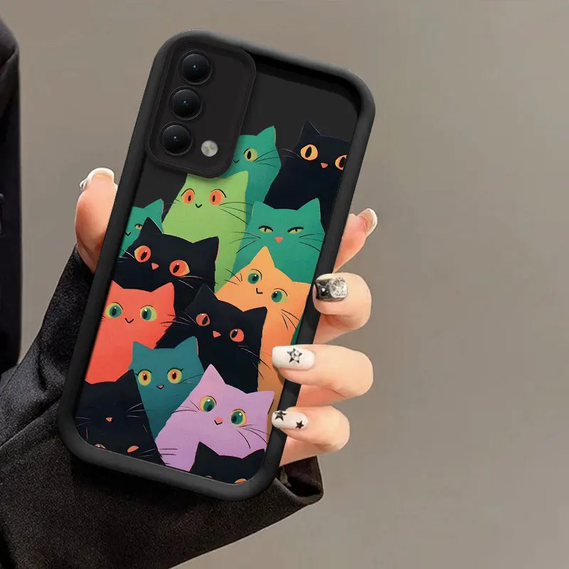 Camera Lens Protection Phone Case For Infinix Tecno Camon 20 Pro 30 Zero 30 Anime Cats Pattern Shockproof Silicone Soft Cover