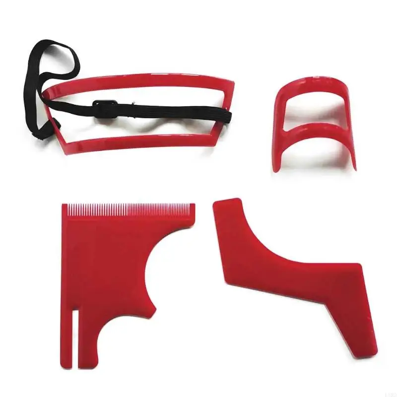 أمشاط اللحية للرجال من L8RD، دليل خط شعر الرقبة، قالب تصفيف الشعر، مشط تشذيب اللحى، الاستخدام المنزلي في الصالونات