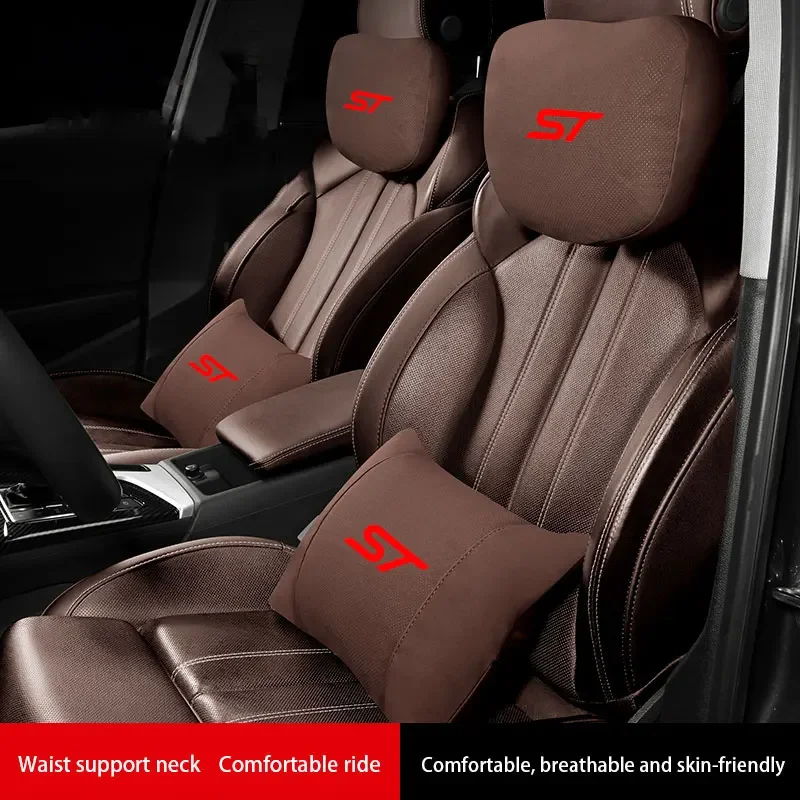 

Car Headrest Neck Support Seat Lumbar Cushion Breathable Soft Neck Pillow Spine Protect For Ford Focus ST Mondeo Fiesta Kuga Car