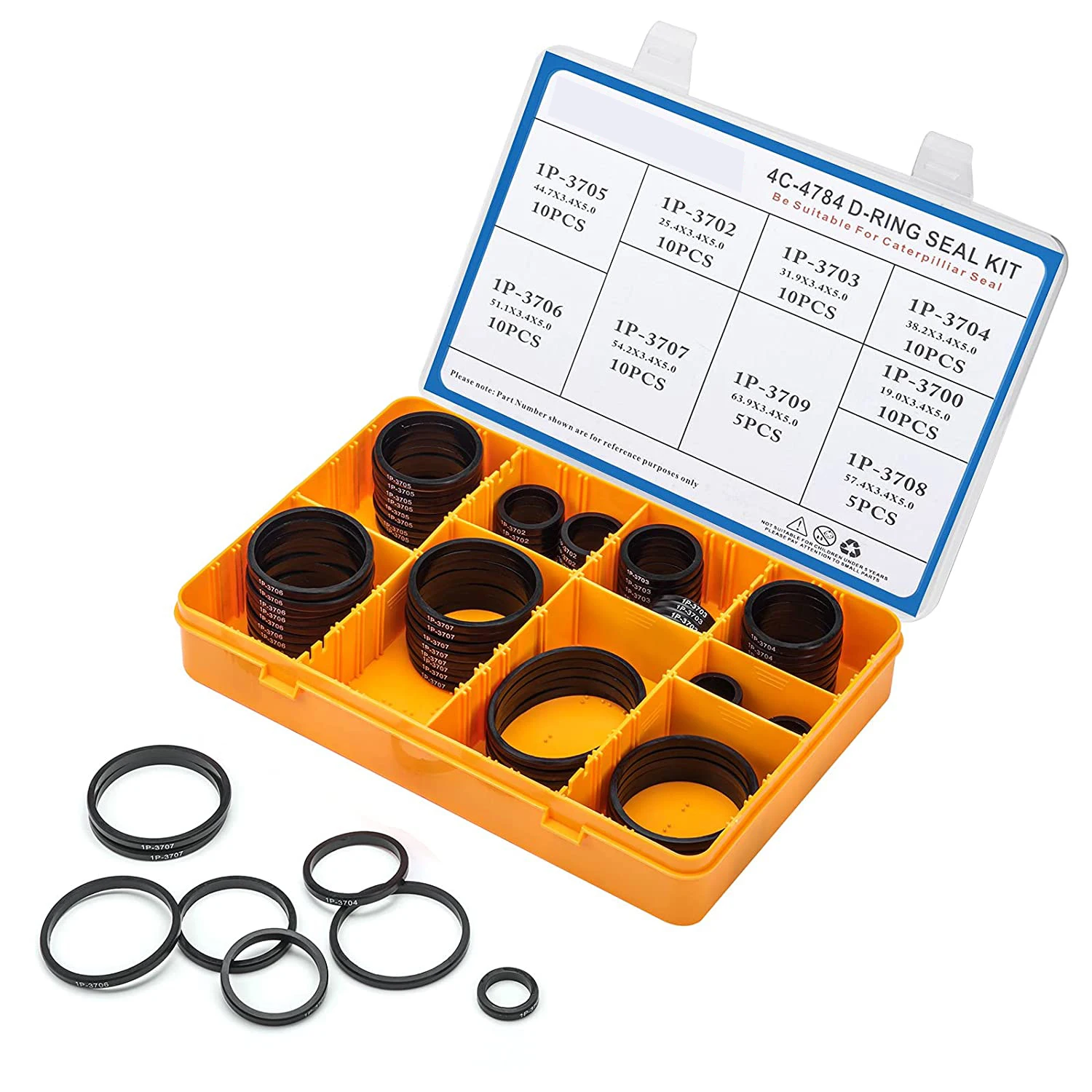 4C4784 5P8433 270-1535 D Ring Kit Replacement Seal D-Ring Kit for Caterpillar CAT 4C-4784 D Ring Kit