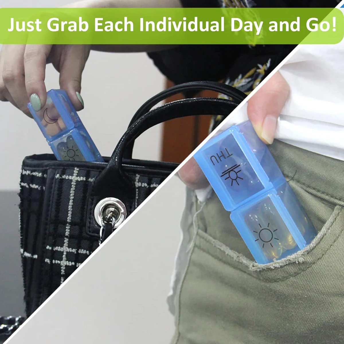 منظم حبوب أسبوعي، 3 مرات في اليوم، تذكير الأدوية المحمولة للفيتامينات/زيت السمك/المكملات. #5