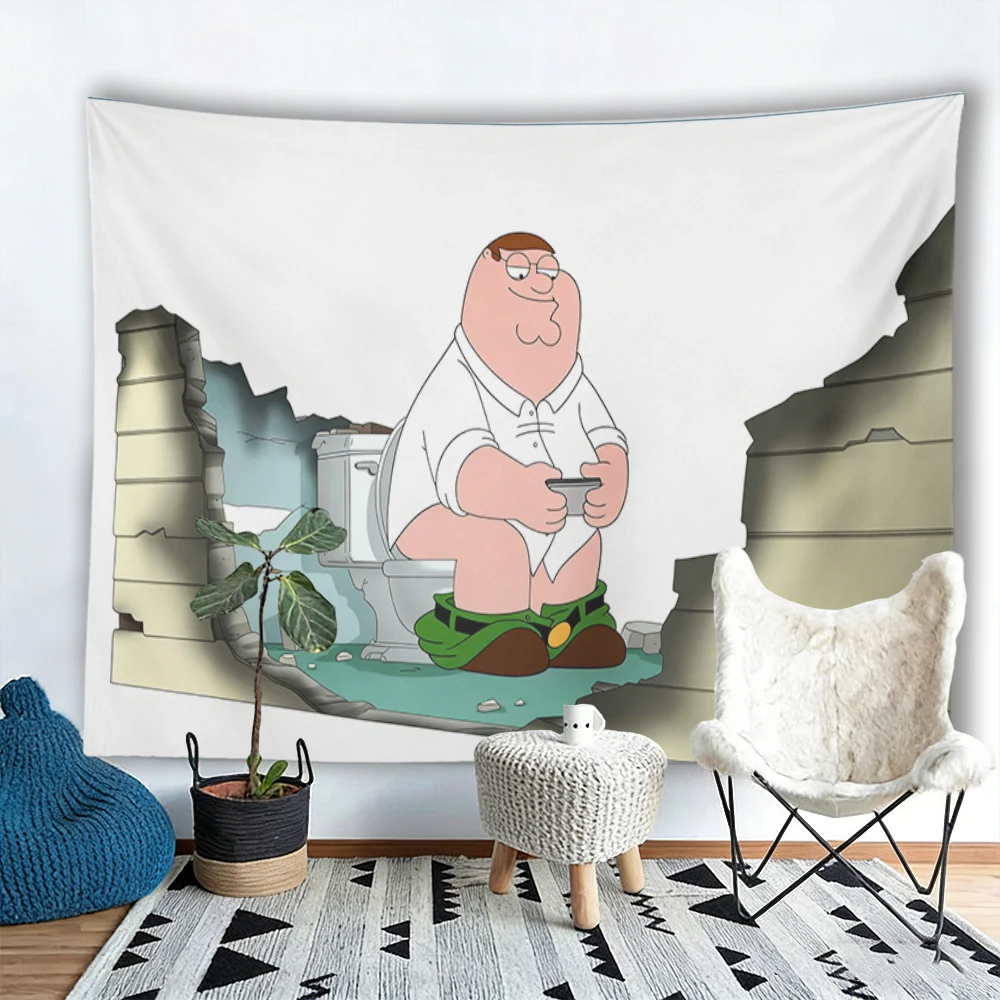 Funny Meme Wall Hanging, Broken Wall Toilet Scene Decor for Man Cave Dorm Bedroom