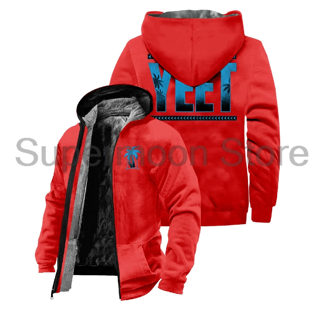 Jey Uso Yeet Jaqueta de Inverno Manga Comprida para Homens e Mulheres, Hoodie Unisex, Streetwear, Parkas, Casaco Zipper