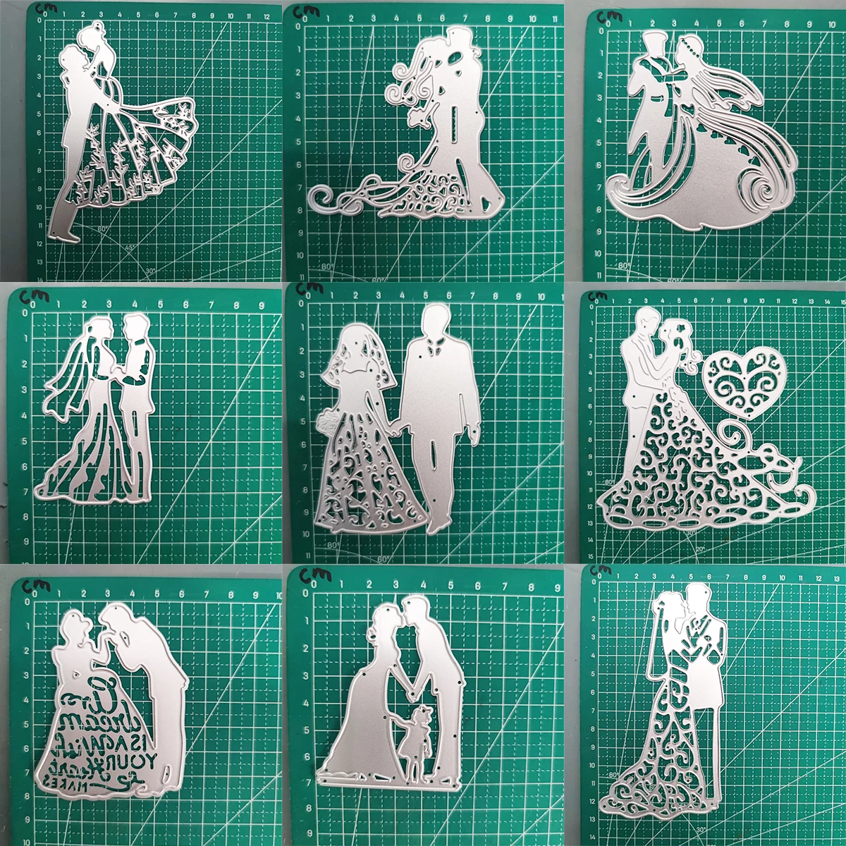 Walentynki para wykrojniki do metalu dla DIY Scrapbooking dekoracyjne tłoczenie DIY kartki ślubne papierowe 2024 nowości
