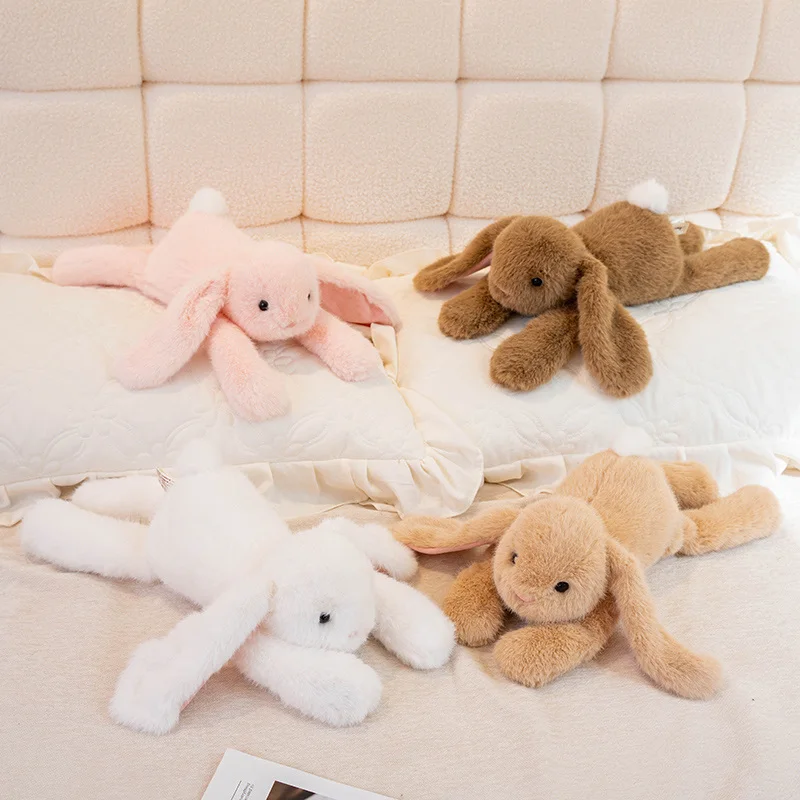 

45cm Cute Loppy Eared Rabbit Plush Doll Kawaii Soft Plush Bunny Rabbit Plush Toys Stuffed Animal Pillow Appease Toy Kids Gifts