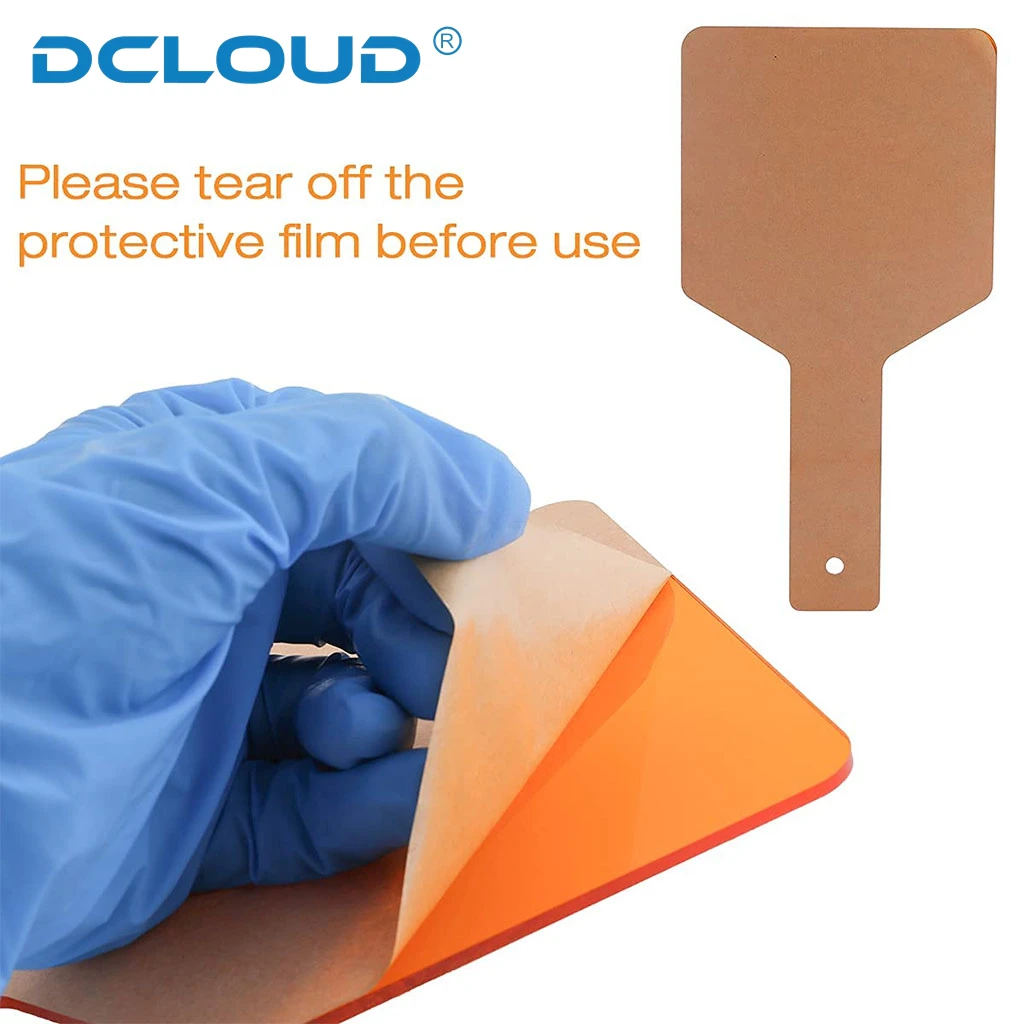 DCLOUD 1Pc Dental Shield Plate Eye-Protective Board Hand-Held Curing Light Shields Plate Teeth Whitening Dentist Filter Paddle