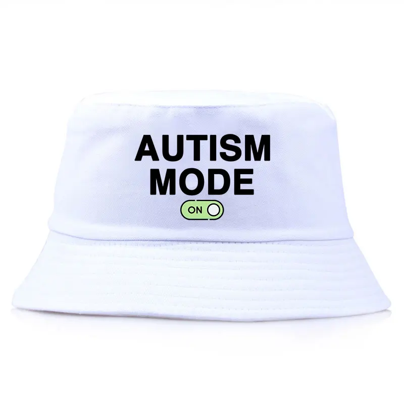 Autism Mode Pattern Reversible Bucket Hat Woman Man Outdoor Sun Beach Fisherman Cap Girl Boy Visor Protection Panama Hat Bob