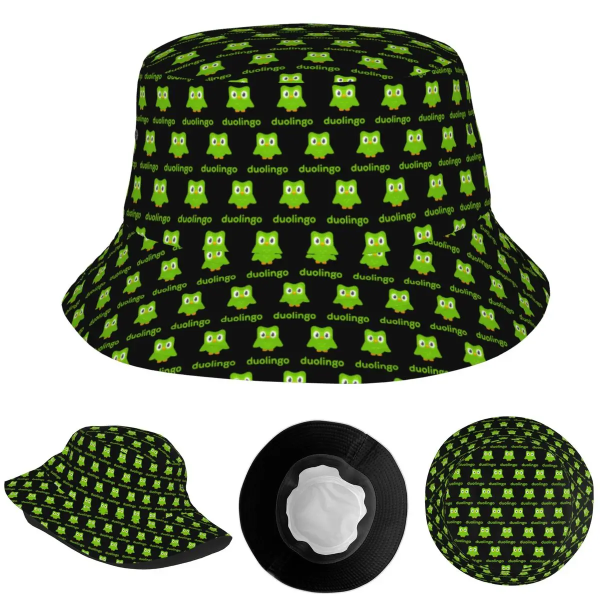 

Панама Duolingo Owl Duo, детская шляпа-рыбак, летние шапки для рыбалки, унисекс