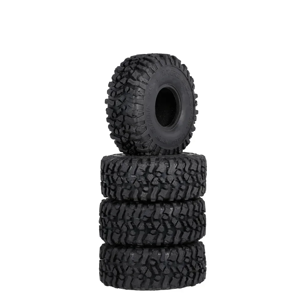 4PCS 120MM 1.9Inch Rubber Tyres Wheel Tires for 1/10 RC Rock Crawler Axial SCX10 90046 AXI03007 Trxs TRX4 TF2 D90