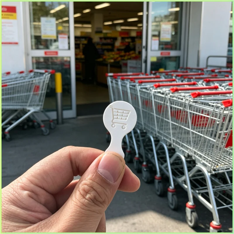 3Pcs 3D‑Printed Shopping Cart Unlock Token, Portable Practical Keychain, Trolley Release Tool for Supermarket & Luggage Cart