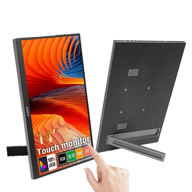 

Anmite 14 inch Portable Monitor 1200P HDR IPS Gaming Monitor USB TYPE C HDMI for Phone Laptop Desktop Switch PS4 XBOX