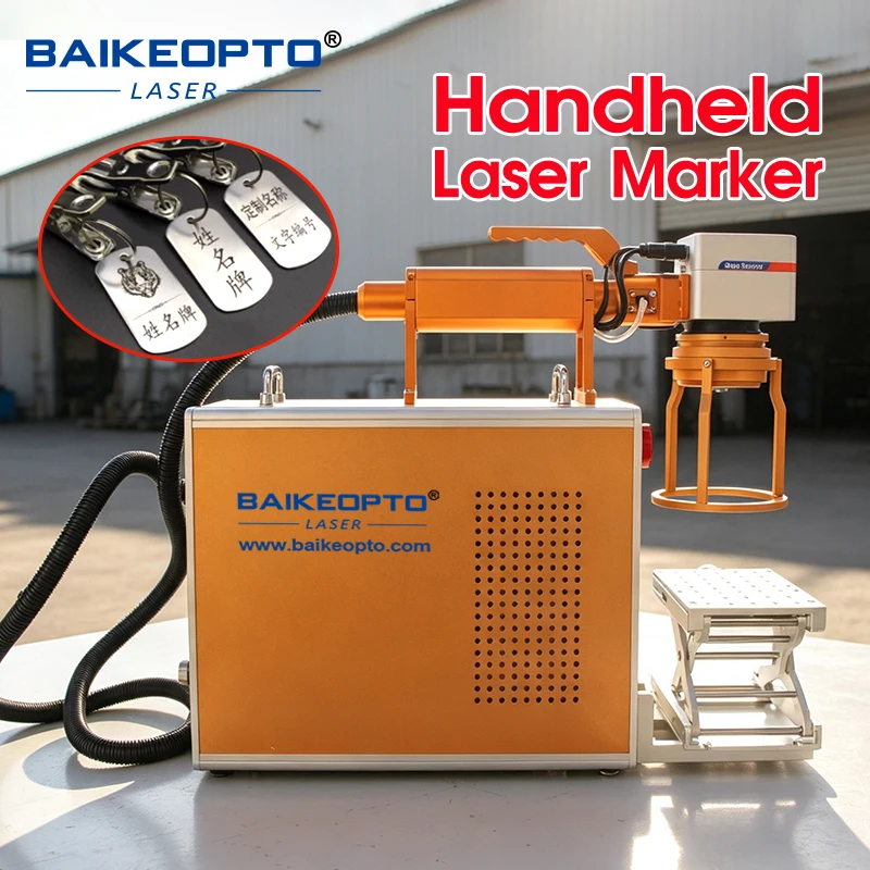Handheld Metal Fiber Laser Marking Machine 20W 30W Portable Lightweight Engraver for Jewelry Metal Marking Work