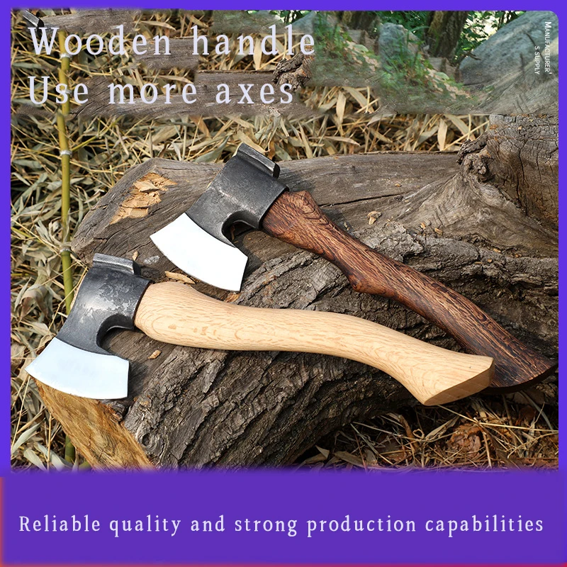 Iron Neck Campsite Multi specification Wooden Handle Multi purpose Axe Outdoor Camping Logging Multi purpose Axe