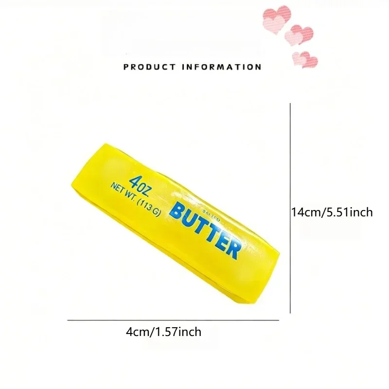 Neues Squishy Simuliertes Butter-Quetschspielzeug Weiches Stressabbau-Sensorik-Spielzeug für Angstzustände, ADHS, Autismus Geschenk für Erwachsene – Detail 1