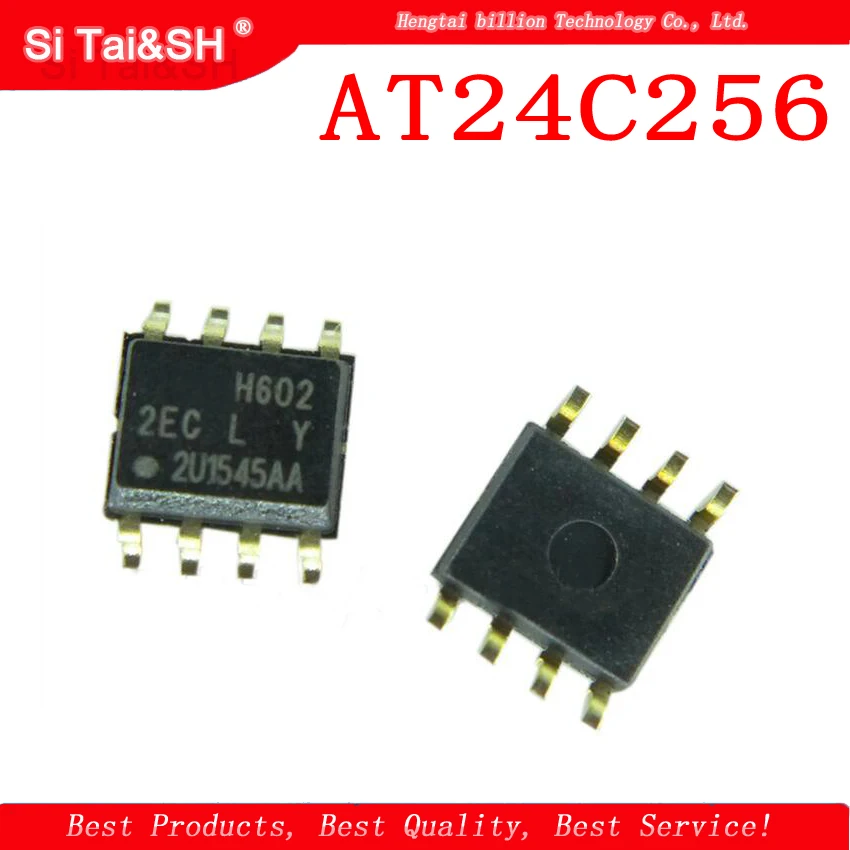 10PCS AT24C256N-SU27  AT24C256   AT24C256N-10SU-2.7 AT24C256N SMD 24C256 Waterproof shell