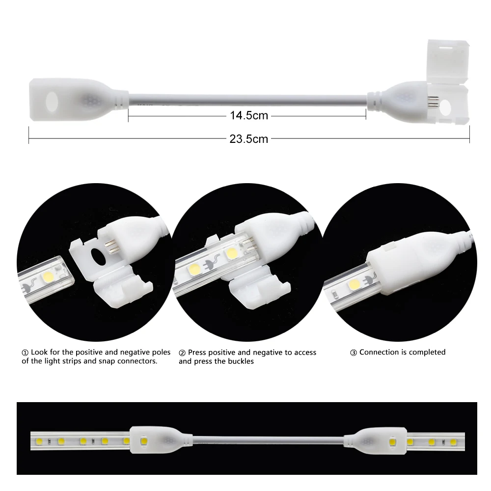 2pin 4pin 220V LED Strip Connector for Single Color RGB LED Strip 2835 5630  Light Wire Connection