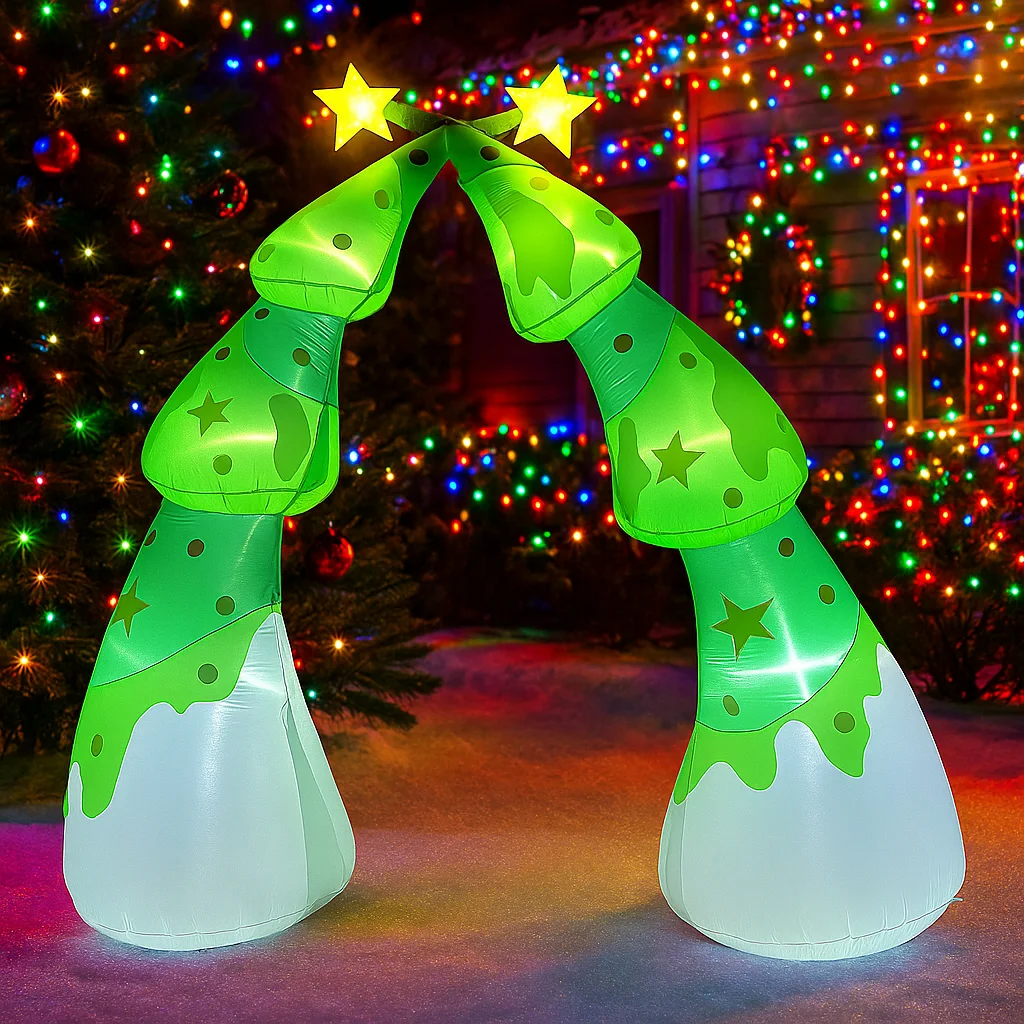 2,7 м/8,8 футов надувная рождественская елка арка звезда огни светодиодные украшения для дома игрушки двор рождественские праздничные украшения поставки