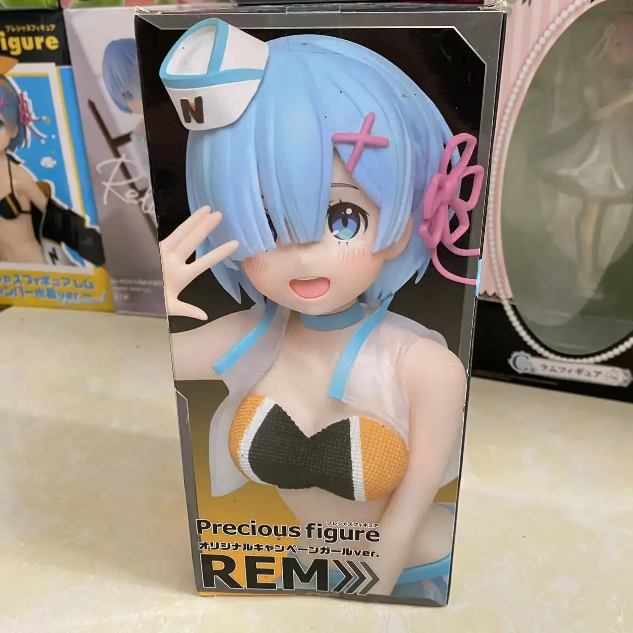 Action Figure SEGA Re:Life In A Different World From Zero Rem Ram Natsuki Subaru Emilia Anime Model Ornament Box Toys