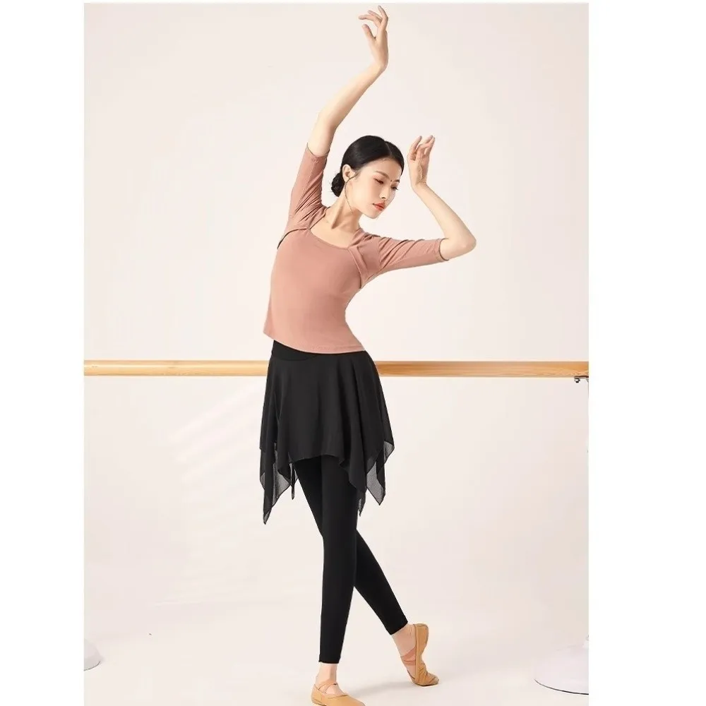 Sheer Mesh Ballet Tutu Skirt Breathable Comfortable Practice Wear Flowy Lightweight Body Shaping Dance Wear Ballet Training