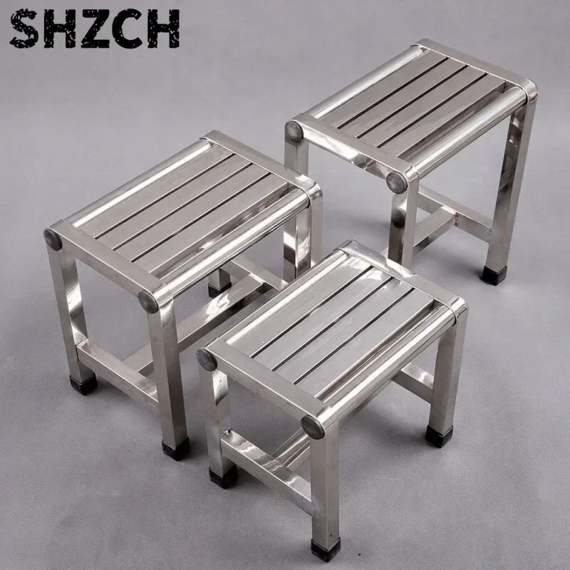 Non-Slip Stainless Steel Bathroom Seat Home Elderly Shower Chair Thickened Metal Shoe Stool Durable Water Proof Kitchen Stool