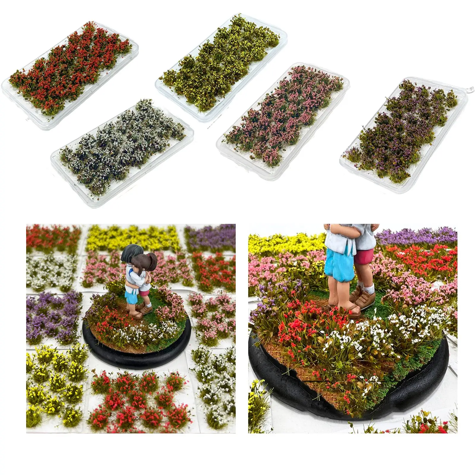 32 Pieces Miniature Bushes Multiple Scene Cluster for Building Kits Decor